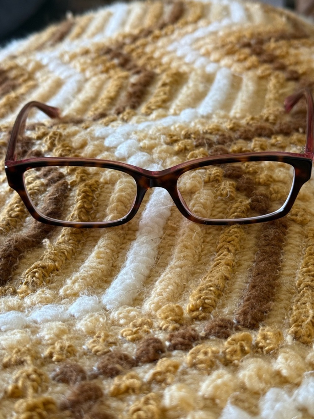 Coach Brooklyn Rectangle Shaped Glasses in Pink/Tortoise - Picture 3 of 10